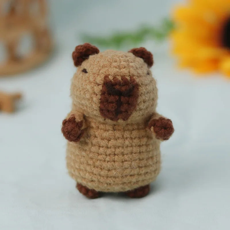 Capybara Crochet Kit, Cute Animal Crochet Kit Set, Christmas Gift, Crochet Kit for Beginners, Crochet Kit for Craft Lovers