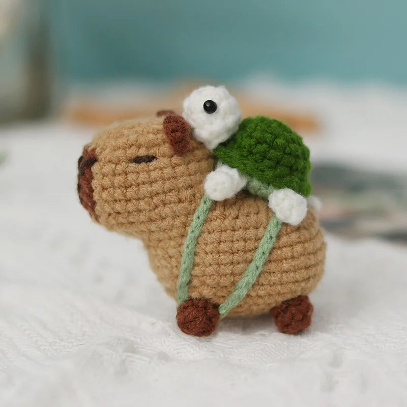 Capybara Crochet Kit, Cute Animal Crochet Kit Set, Christmas Gift, Crochet Kit for Beginners, Crochet Kit for Craft Lovers